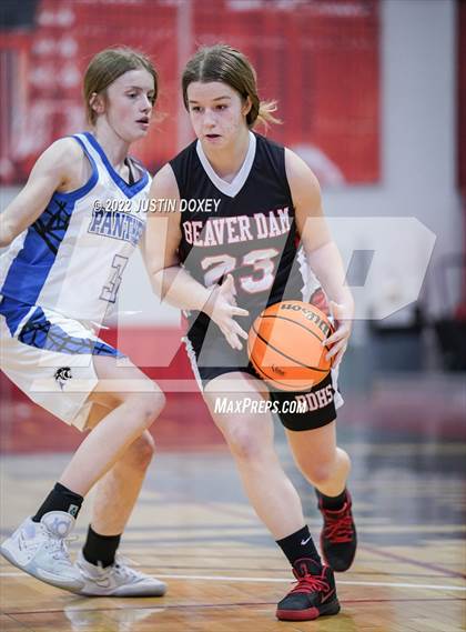 Thumbnail 1 in Pahranagat Valley vs. Beaver Dam (NIAA Class 1A State Girls Quarterfinal) photogallery.