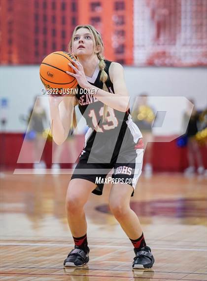 Thumbnail 2 in Pahranagat Valley vs. Beaver Dam (NIAA Class 1A State Girls Quarterfinal) photogallery.