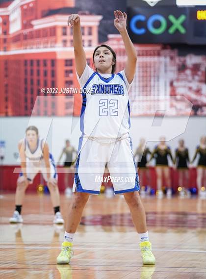 Thumbnail 1 in Pahranagat Valley vs. Beaver Dam (NIAA Class 1A State Girls Quarterfinal) photogallery.