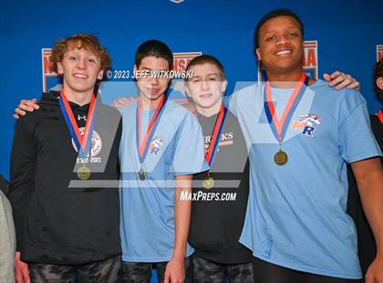 Thumbnail 2 in NCHSAA 4A State Swimming Championship Awards photogallery.