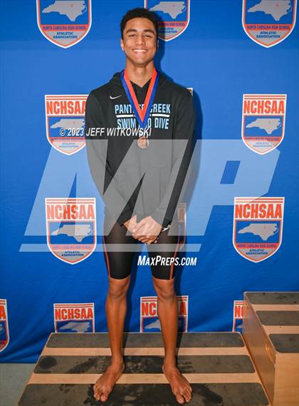 Thumbnail 1 in NCHSAA 4A State Swimming Championship Awards photogallery.