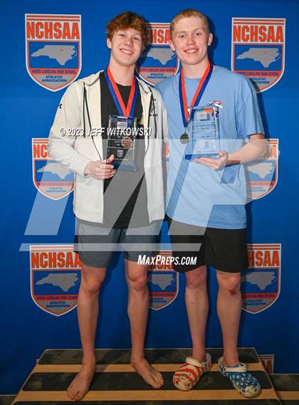 Thumbnail 2 in NCHSAA 4A State Swimming Championship Awards photogallery.