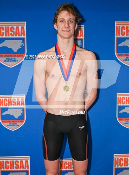 Thumbnail 2 in NCHSAA 4A State Swimming Championship Awards photogallery.