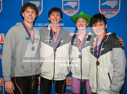 Thumbnail 2 in NCHSAA 4A State Swimming Championship Awards photogallery.