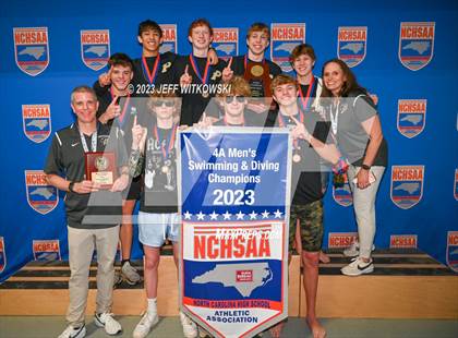 Thumbnail 3 in NCHSAA 4A State Swimming Championship Awards photogallery.