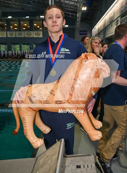 Thumbnail 3 in NCHSAA 4A State Swimming Championship Awards photogallery.