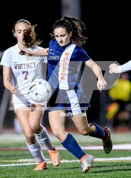 Thumbnail 1 in Cosumnes Oaks vs Whitney (CIF SJS D2 Semifinal) photogallery.