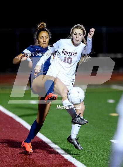 Thumbnail 1 in Cosumnes Oaks vs Whitney (CIF SJS D2 Semifinal) photogallery.