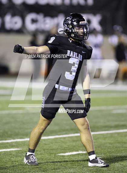 Thumbnail 1 in Clark @ Harlan (UIL 6A Football Bi-District Playoff) photogallery.