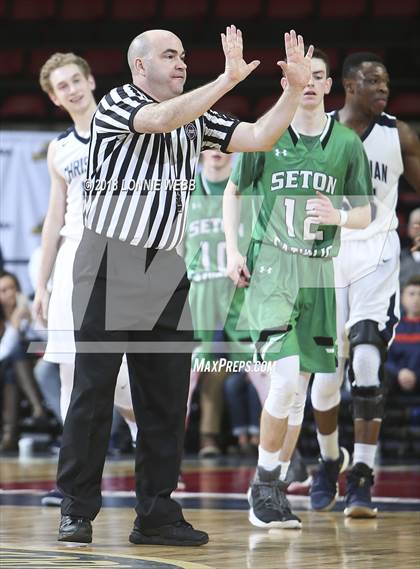 Thumbnail 1 in Seton Catholic Central vs. Mekeel Christian Academy (NYSPHSAA Class B Final) photogallery.