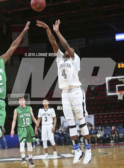 Thumbnail 3 in Seton Catholic Central vs. Mekeel Christian Academy (NYSPHSAA Class B Final) photogallery.