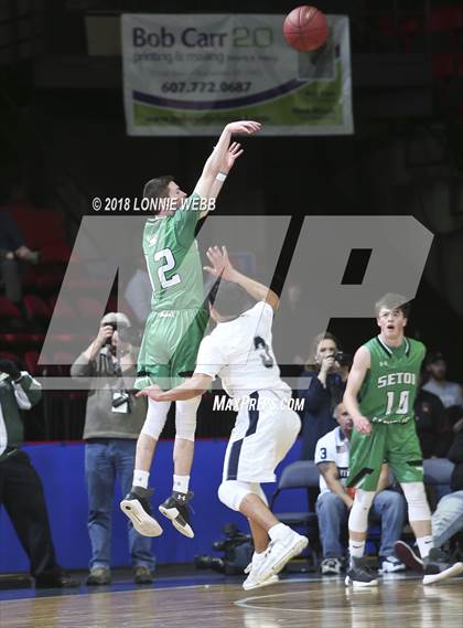 Thumbnail 2 in Seton Catholic Central vs. Mekeel Christian Academy (NYSPHSAA Class B Final) photogallery.