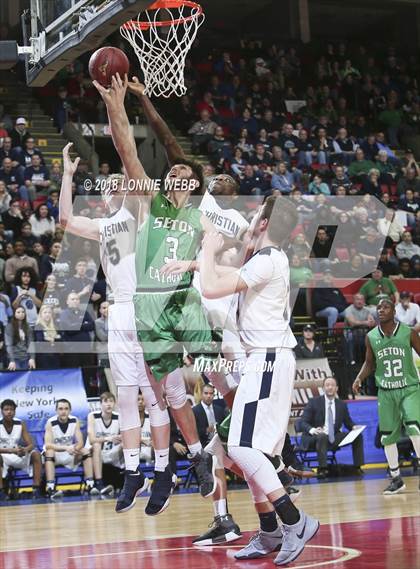 Thumbnail 2 in Seton Catholic Central vs. Mekeel Christian Academy (NYSPHSAA Class B Final) photogallery.