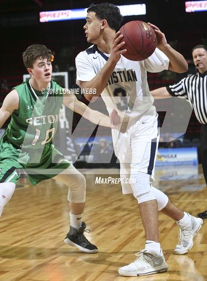Thumbnail 3 in Seton Catholic Central vs. Mekeel Christian Academy (NYSPHSAA Class B Final) photogallery.
