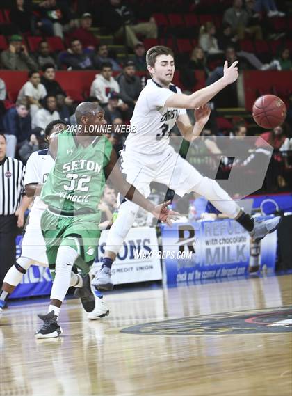 Thumbnail 3 in Seton Catholic Central vs. Mekeel Christian Academy (NYSPHSAA Class B Final) photogallery.