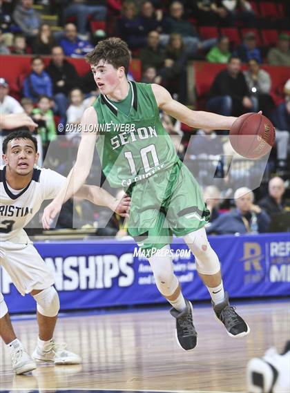Thumbnail 3 in Seton Catholic Central vs. Mekeel Christian Academy (NYSPHSAA Class B Final) photogallery.