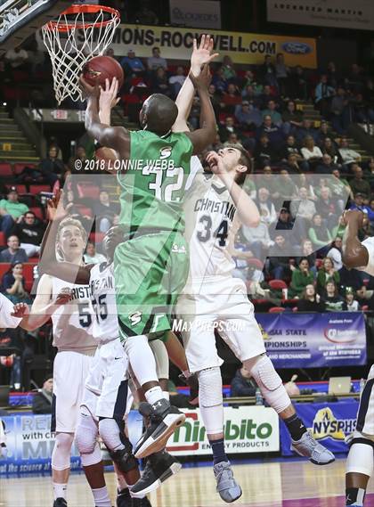 Thumbnail 2 in Seton Catholic Central vs. Mekeel Christian Academy (NYSPHSAA Class B Final) photogallery.