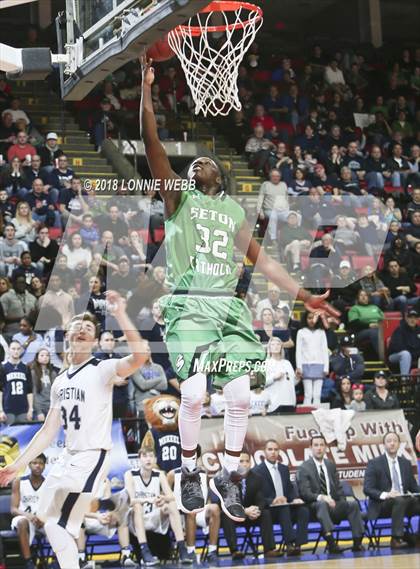 Thumbnail 3 in Seton Catholic Central vs. Mekeel Christian Academy (NYSPHSAA Class B Final) photogallery.
