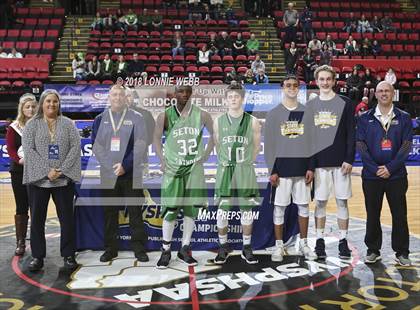 Thumbnail 2 in Seton Catholic Central vs. Mekeel Christian Academy (NYSPHSAA Class B Final) photogallery.