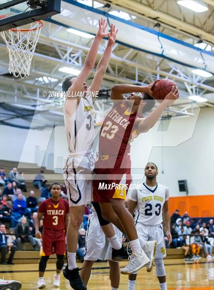 Thumbnail 3 in Ithaca vs. Pine Bush (NYSPHSAA Class AA Regional Semifinal) photogallery.