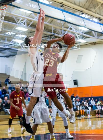 Thumbnail 1 in Ithaca vs. Pine Bush (NYSPHSAA Class AA Regional Semifinal) photogallery.