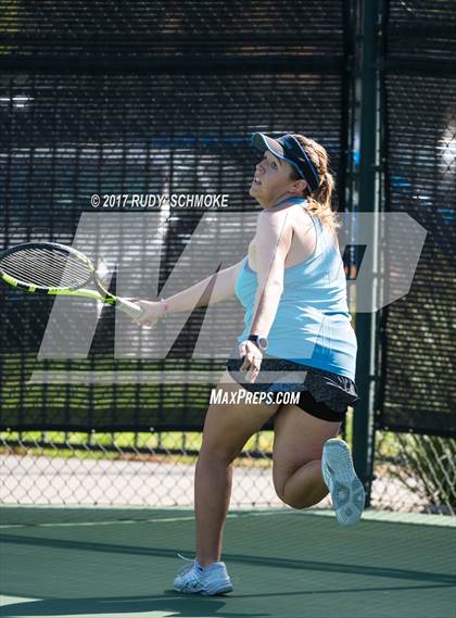Thumbnail 3 in Corona Del Mar vs.Clovis West (CIF SoCal Regional Girls Tennis Championships) photogallery.