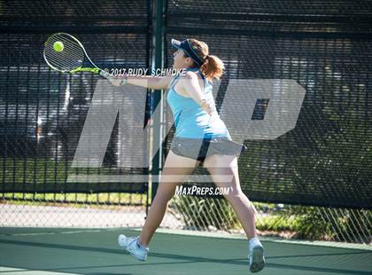 Thumbnail 2 in Corona Del Mar vs.Clovis West (CIF SoCal Regional Girls Tennis Championships) photogallery.