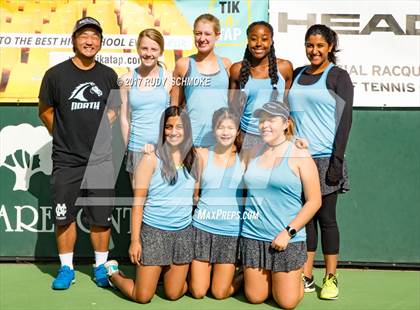 Thumbnail 2 in Corona Del Mar vs.Clovis West (CIF SoCal Regional Girls Tennis Championships) photogallery.