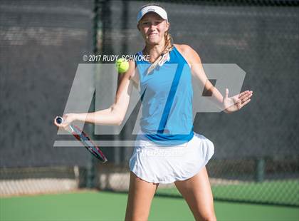 Thumbnail 2 in Corona Del Mar vs.Clovis West (CIF SoCal Regional Girls Tennis Championships) photogallery.