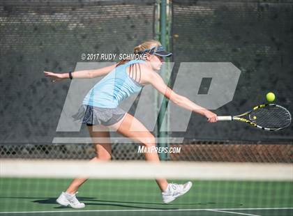 Thumbnail 1 in Corona Del Mar vs.Clovis West (CIF SoCal Regional Girls Tennis Championships) photogallery.