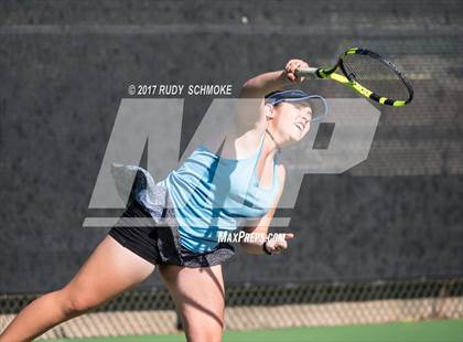 Thumbnail 3 in Corona Del Mar vs.Clovis West (CIF SoCal Regional Girls Tennis Championships) photogallery.