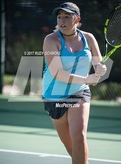 Thumbnail 3 in Corona Del Mar vs.Clovis West (CIF SoCal Regional Girls Tennis Championships) photogallery.