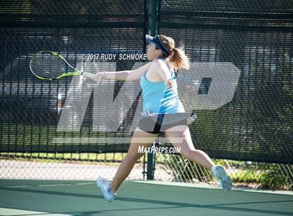 Thumbnail 1 in Corona Del Mar vs.Clovis West (CIF SoCal Regional Girls Tennis Championships) photogallery.