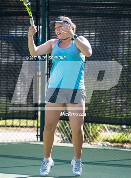 Thumbnail 2 in Corona Del Mar vs.Clovis West (CIF SoCal Regional Girls Tennis Championships) photogallery.