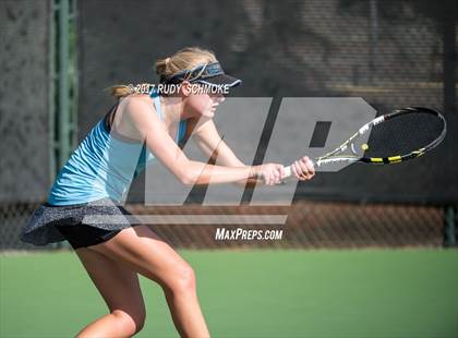 Thumbnail 3 in Corona Del Mar vs.Clovis West (CIF SoCal Regional Girls Tennis Championships) photogallery.