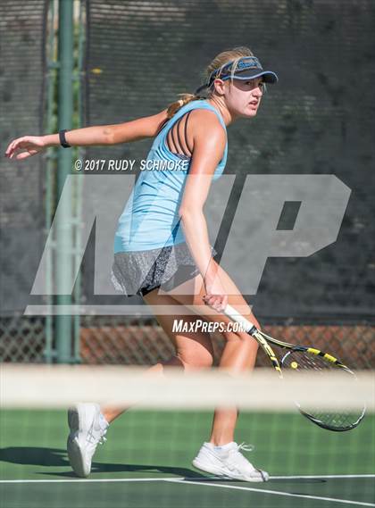 Thumbnail 1 in Corona Del Mar vs.Clovis West (CIF SoCal Regional Girls Tennis Championships) photogallery.