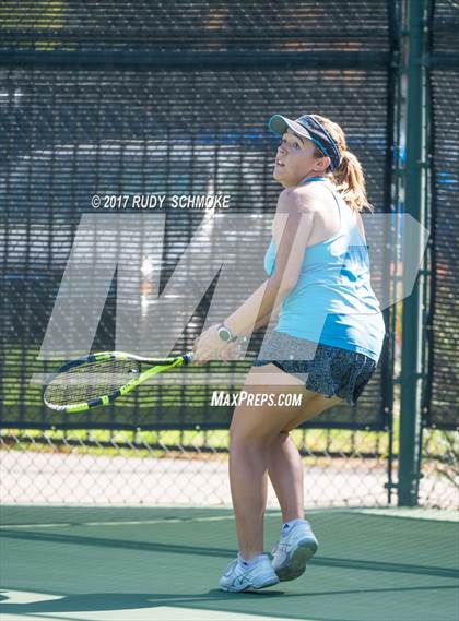 Thumbnail 3 in Corona Del Mar vs.Clovis West (CIF SoCal Regional Girls Tennis Championships) photogallery.