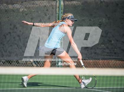 Thumbnail 2 in Corona Del Mar vs.Clovis West (CIF SoCal Regional Girls Tennis Championships) photogallery.