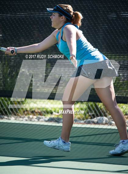 Thumbnail 2 in Corona Del Mar vs.Clovis West (CIF SoCal Regional Girls Tennis Championships) photogallery.