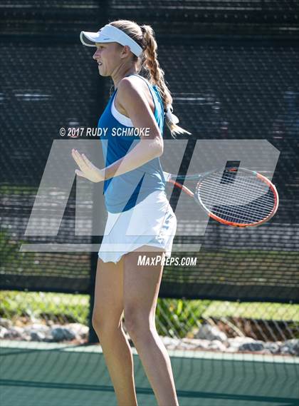 Thumbnail 1 in Corona Del Mar vs.Clovis West (CIF SoCal Regional Girls Tennis Championships) photogallery.