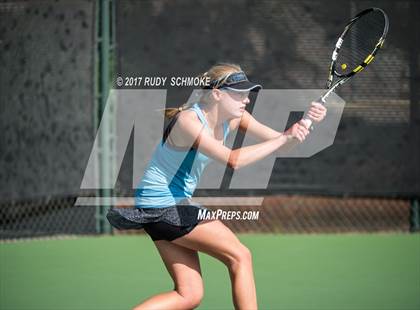 Thumbnail 1 in Corona Del Mar vs.Clovis West (CIF SoCal Regional Girls Tennis Championships) photogallery.