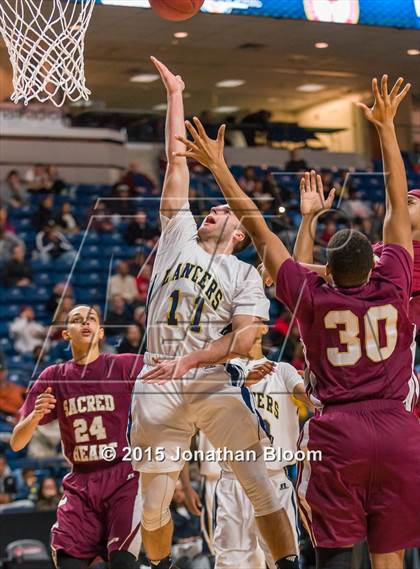 Thumbnail 2 in Sacred Heart vs Notre Dame Catholic (MLK Classic) photogallery.