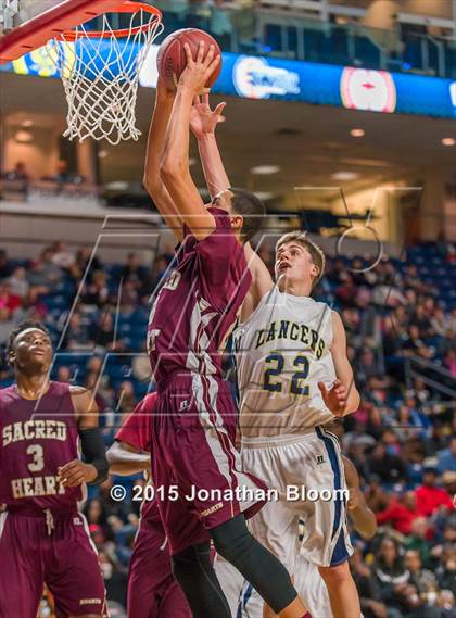 Thumbnail 2 in Sacred Heart vs Notre Dame Catholic (MLK Classic) photogallery.