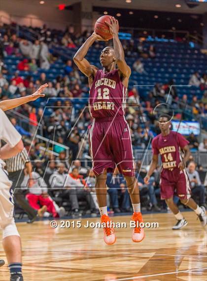 Thumbnail 3 in Sacred Heart vs Notre Dame Catholic (MLK Classic) photogallery.