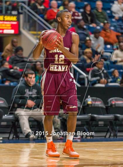 Thumbnail 2 in Sacred Heart vs Notre Dame Catholic (MLK Classic) photogallery.