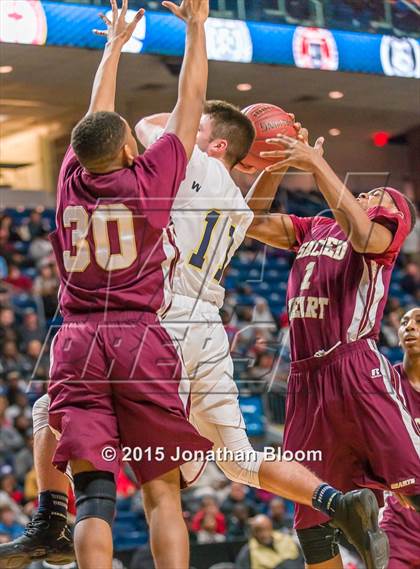 Thumbnail 3 in Sacred Heart vs Notre Dame Catholic (MLK Classic) photogallery.