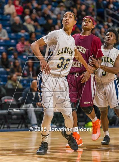 Thumbnail 2 in Sacred Heart vs Notre Dame Catholic (MLK Classic) photogallery.