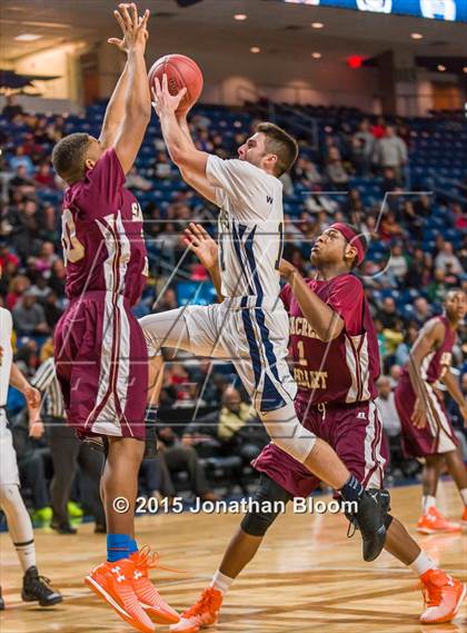 Thumbnail 1 in Sacred Heart vs Notre Dame Catholic (MLK Classic) photogallery.