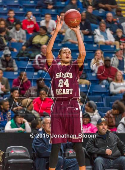 Thumbnail 2 in Sacred Heart vs Notre Dame Catholic (MLK Classic) photogallery.