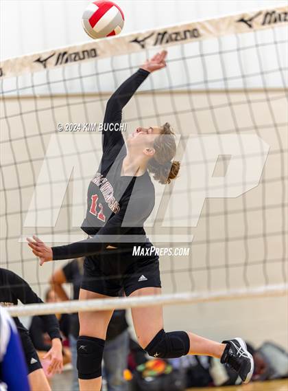 Thumbnail 3 in Mishawaka HomeSchool vs Cincinnati HomeSchool (Midwest Volleyball Classic) photogallery.